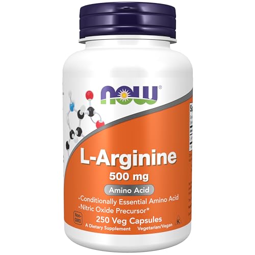 Arginina Now Foods 500mg 250 Cápsulas