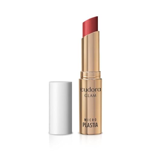 Batom Eudora Glam Microplastia Vermelho Ruby