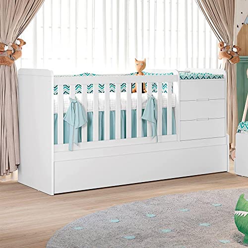 Berço Cama Multifuncional Cléo Branco Carolina Baby