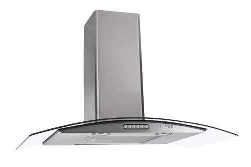 Coifa de Parede Fogatti Vidro Curvo Slim Inox 80cm