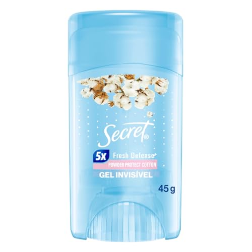 Desodorante Feminino Antitranspirante Secret Powder Protect Cotton Gel 48h 45g