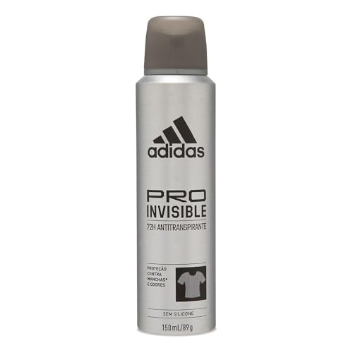 Desodorante Antitranspirante Masculino Aerosol Adidas Pro Invisible 72h 150ml