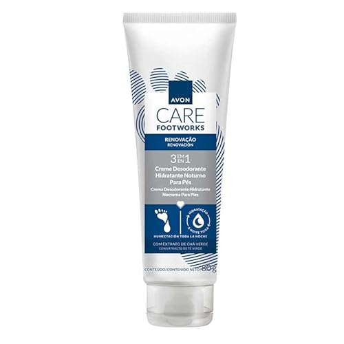 Creme Desodorante para Pés Avon Footworks de Hidratação Noturno 80g