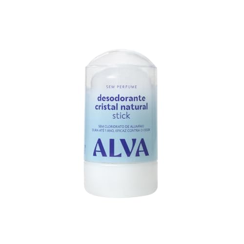 Desodorante Vegano Sem Alumínio Sem Perfume Cristal Alva Personal Care Stick Cristal Natural 12h 60g