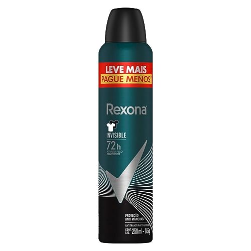 Desodorante Antitranspirante Aerosol Rexona Men Invisible 72h 250ml