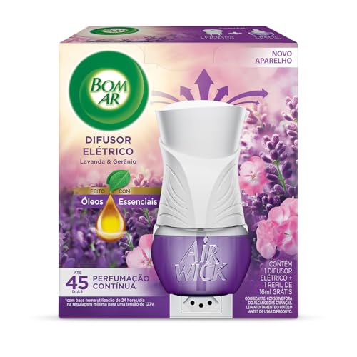 Difusor de Aromas Bom Ar Air Wick Bom Ar Lavanda e Gerânio
