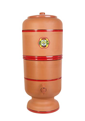 Filtro de Barro Cerâmica Center Art São Pedro com 3 Boias 3 Velas 10 Litros