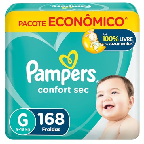 Fralda Pampers Confort Sec G 168 Unidades