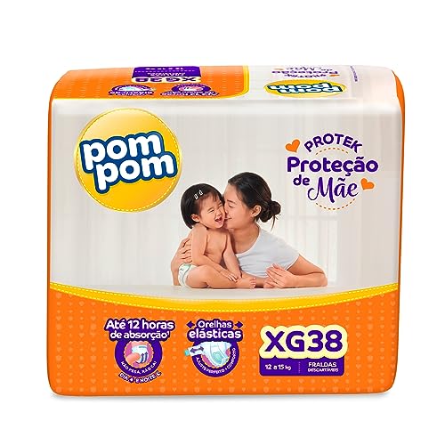 Fralda Pom Pom Protek Proteção de Mãe XG 38 Unidades