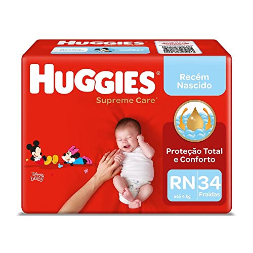 Fralda Huggies Supreme Care RN 34 Unidades