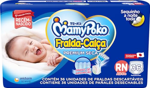 Fralda-Calça Mamypoko RN 36 Unidades