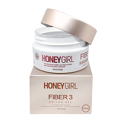 Gel para alongamento de unhas Honey Girl Fiber 3 T3 Nude 30g
