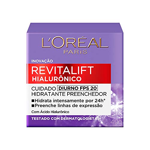 Creme Facial Anti-Idade L’Oréal Paris Revitalift Hialurônico Diurno FPS20 49g