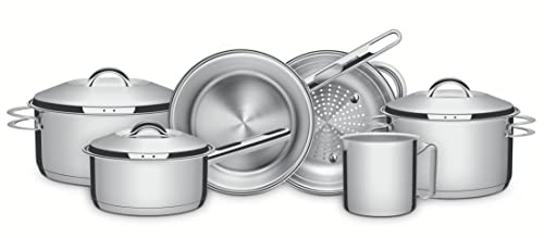 Jogo de Panelas Tramontina Solar Inox Fundo Triplo 6 Peças