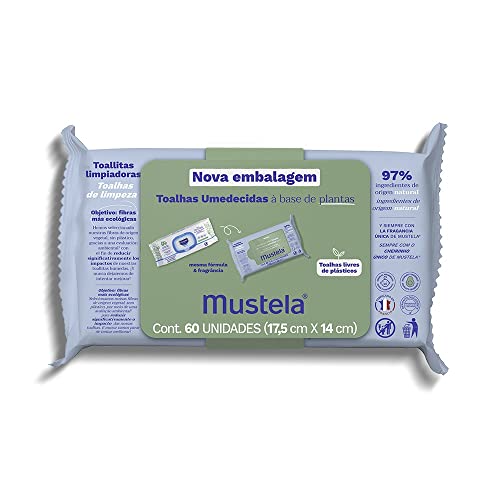 Lenço Umedecido Mustela À Base De Plantas 60 Unidades