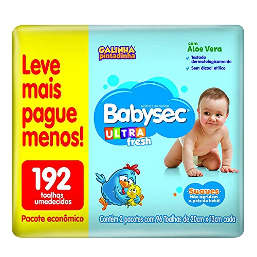 Lenço Umedecido Babysec Ultra Fresh 192 Unidades