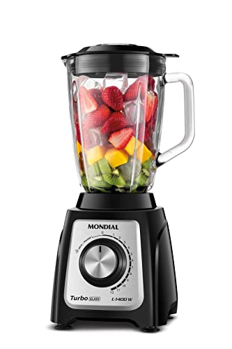 Liquidificador Mondial Turbo Glass 1400W L-1400-GI