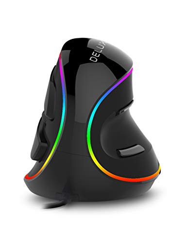 Mouse Vertical Ergonômico Delux M618 Plus