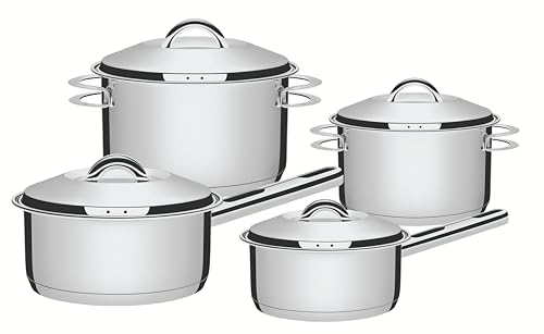 Jogo de Panelas em Aço Inox Tramontina Solar Fundo Triplo 4 Peças