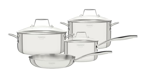 Jogo de Panelas Antiaderente em Aço Inox Tramontina Grano 4 Peças