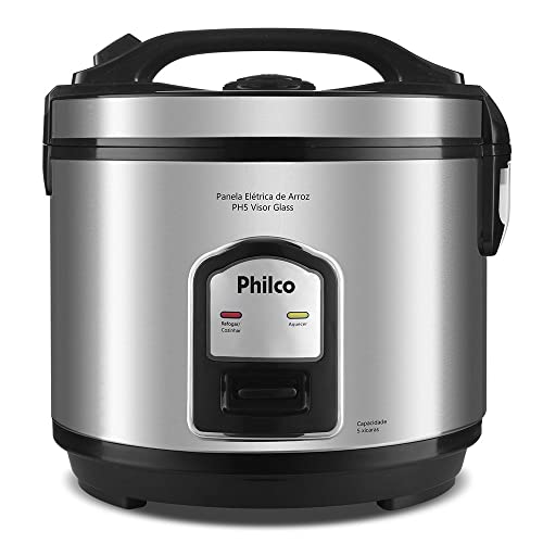 Panela Elétrica de Arroz Philco PH5P Visor Glass Inox