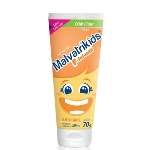 Gel Dental Malvatrikids F-Infantil Anticárie Tutti-Frutti 70g