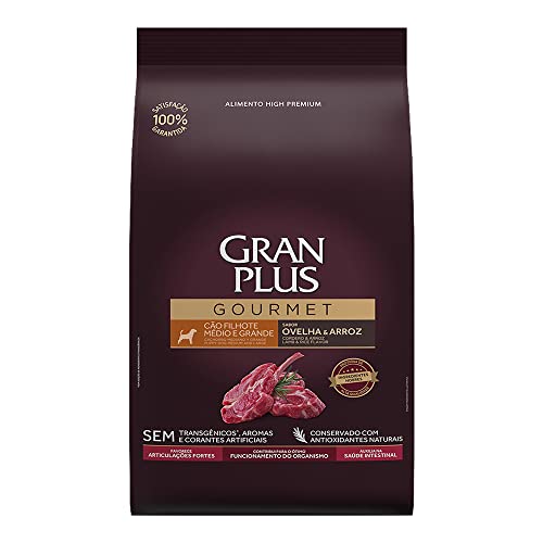 Ração GranPlus Gourmet Cães Filhotes Médio e Grande Ovelha e Arroz 15 kg
