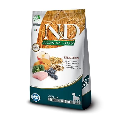 Ração N&D Ancestral Grain Selection Cães Adultos Raças Médias 15 kg