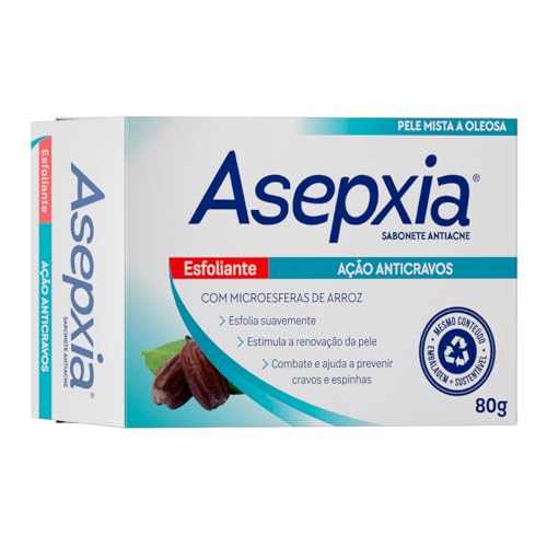 Sabonete Facial em Barra Asepxia Esfoliante Antiacne 80g