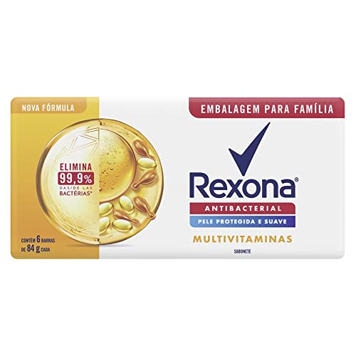 Kit Sabonete em Barra Rexona Multivitaminas 6 unidades 84g