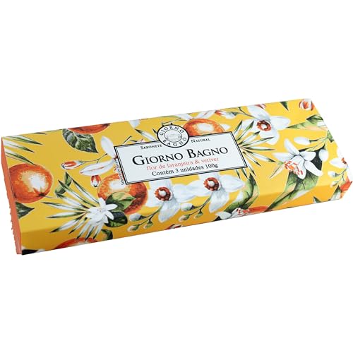 Kit Sabonete em Barra Girono Bagno Presente Flor de Laranjeira e Vetiver 3 unidades 100g