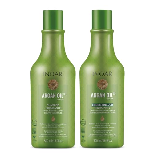 Kit Inoar Argan Oil Shampoo 500ml + Condicionador 500ml