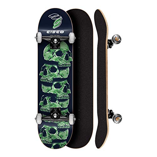 Skate Montado Profissional Cisco Skull Green 7.75