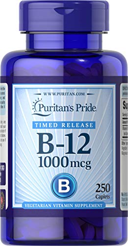 Vitamina B12 Puritan’s Pride Timed Release 1000mcg 250 Cápsulas