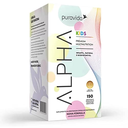 Multivitamínico Infantil Premium Puravida Alpha Kids 150 Cápsulas